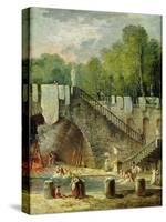 The Washerwomen-Hubert Robert-Stretched Canvas