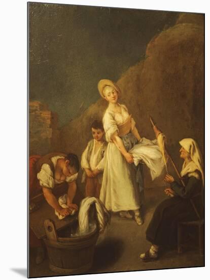 The Washerwomen-Pietro Longhi-Mounted Giclee Print