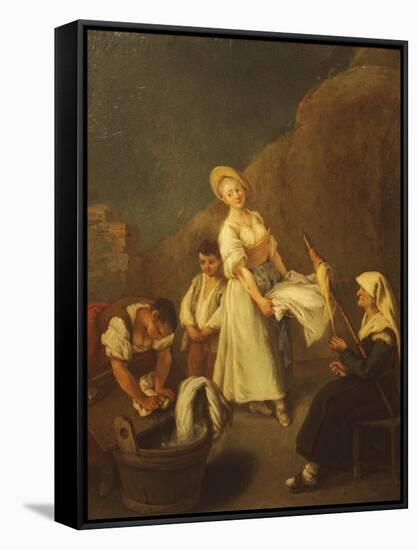 The Washerwomen-Pietro Longhi-Framed Stretched Canvas