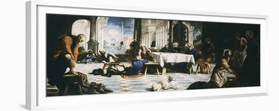 The Washing of the Feet with Blessing of Host, C. 1547-Jacopo Robusti Tintoretto-Framed Premium Giclee Print