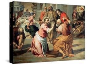 The Washing of the Feet-Palma Il Giovane-Stretched Canvas