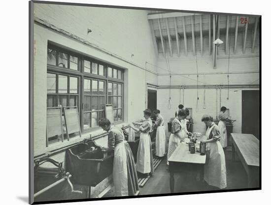 The Washing Room, Battersea Polytechnic, London, 1907-null-Mounted Photographic Print