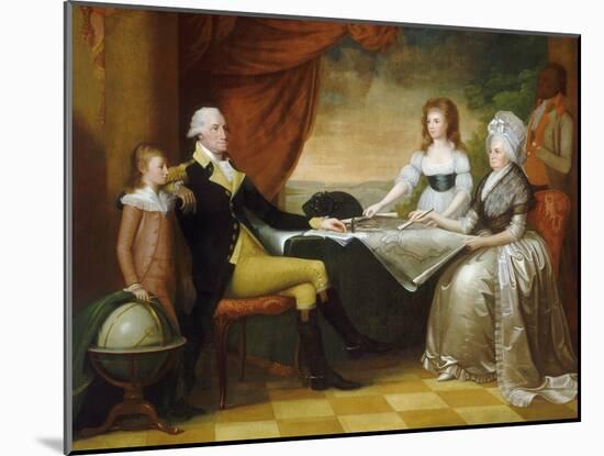 The Washington Family, 1789-1796-Edward Savage-Mounted Giclee Print