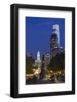 The Washington Monument and Downtown Skyline, Philadelphia.-Jon Hicks-Framed Photographic Print