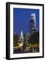 The Washington Monument and Downtown Skyline, Philadelphia.-Jon Hicks-Framed Photographic Print