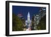 The Washington Monument and Downtown Skyline, Philadelphia.-Jon Hicks-Framed Photographic Print