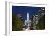 The Washington Monument and Downtown Skyline, Philadelphia.-Jon Hicks-Framed Photographic Print