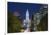 The Washington Monument and Downtown Skyline, Philadelphia.-Jon Hicks-Framed Photographic Print