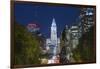 The Washington Monument and Downtown Skyline, Philadelphia.-Jon Hicks-Framed Photographic Print