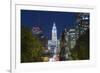 The Washington Monument and Downtown Skyline, Philadelphia.-Jon Hicks-Framed Photographic Print