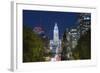 The Washington Monument and Downtown Skyline, Philadelphia.-Jon Hicks-Framed Photographic Print