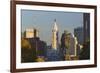 The Washington Monument and Downtown Skyline, Philadelphia.-Jon Hicks-Framed Photographic Print