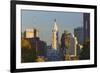 The Washington Monument and Downtown Skyline, Philadelphia.-Jon Hicks-Framed Photographic Print