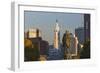 The Washington Monument and Downtown Skyline, Philadelphia.-Jon Hicks-Framed Photographic Print