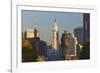 The Washington Monument and Downtown Skyline, Philadelphia.-Jon Hicks-Framed Photographic Print