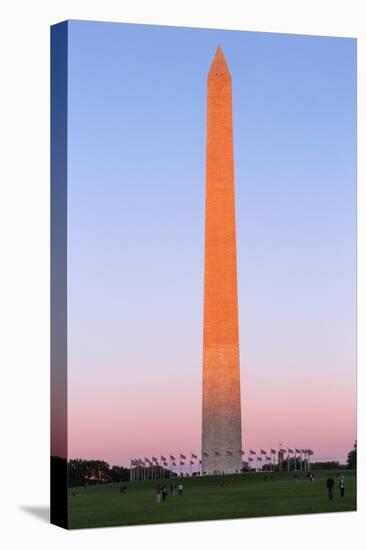 The Washington Monument at Sunset, Washington Dc.-Jon Hicks-Stretched Canvas