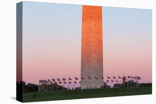 The Washington Monument at Sunset, Washington Dc.-Jon Hicks-Stretched Canvas