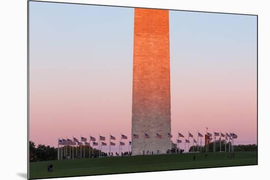 The Washington Monument at Sunset, Washington Dc.-Jon Hicks-Mounted Photographic Print