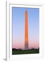 The Washington Monument at Sunset, Washington Dc.-Jon Hicks-Framed Photographic Print