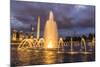 The Washington Monument Lit Up at Night as Seen from the World War Ii Monument-Michael Nolan-Mounted Photographic Print