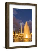 The Washington Monument Lit Up at Night as Seen from the World War Ii Monument-Michael Nolan-Framed Photographic Print