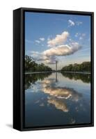 The Washington Monument with Reflection as Seen from the Lincoln Memorial-Michael Nolan-Framed Stretched Canvas