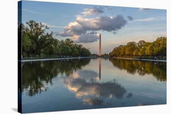 The Washington Monument with Reflection as Seen from the Lincoln Memorial-Michael Nolan-Stretched Canvas