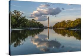 The Washington Monument with Reflection as Seen from the Lincoln Memorial-Michael Nolan-Stretched Canvas