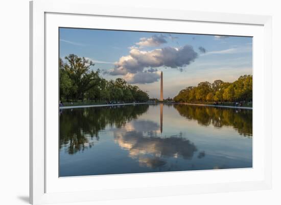 The Washington Monument with Reflection as Seen from the Lincoln Memorial-Michael Nolan-Framed Photographic Print