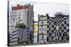 The waste incineration plant of Spittelau designed by Friedensreich Hundertwasser, Vienna, Austria-Carlo Morucchio-Stretched Canvas