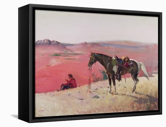 The Watcher, Arizona-Terence Cuneo-Framed Stretched Canvas