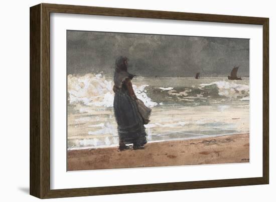 The Watcher, Tynemouth, 1882-Winslow Homer-Framed Giclee Print