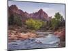 The Watchman, Cottonwood, Virgin River, Zion National Park, Utah, Usa-Rainer Mirau-Mounted Photographic Print