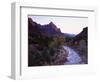 The Watchman Looms over the Virgin River at Sunset, Zion National Park, Utah, USA-Howie Garber-Framed Photographic Print