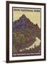 The Watchman, Zion National Park, Utah-Lantern Press-Framed Art Print