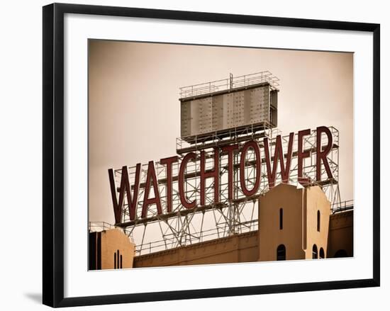 The Watchtower, Jehovah's Witnesses, Brooklyn, Manhattan, New York, White Frame, Vintage-Philippe Hugonnard-Framed Art Print