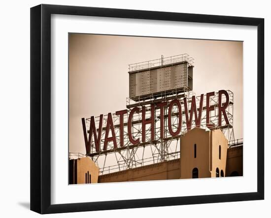 The Watchtower, Jehovah's Witnesses, Brooklyn, Manhattan, New York, White Frame, Vintage-Philippe Hugonnard-Framed Art Print