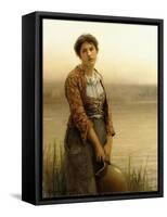 The Water Carrier-Daniel Ridgway Knight-Framed Stretched Canvas