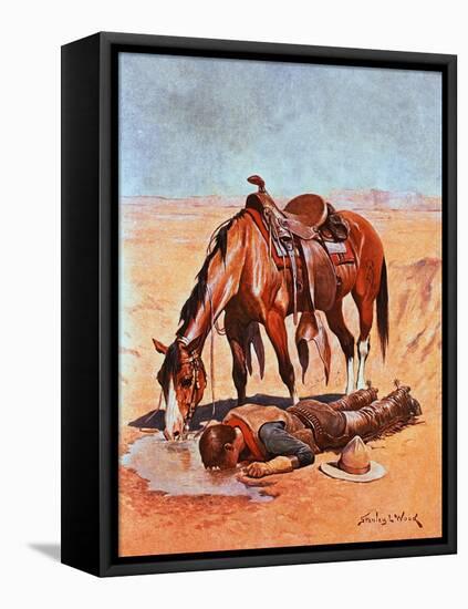 The Water Hole-Stanley L. Wood-Framed Stretched Canvas