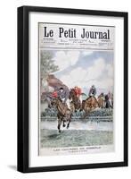 The Water Jump at the Steeplechase, Auteuil, 1903-null-Framed Giclee Print