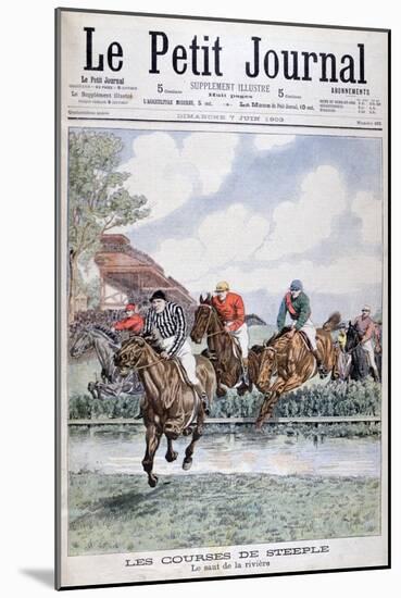 The Water Jump at the Steeplechase, Auteuil, 1903-null-Mounted Giclee Print