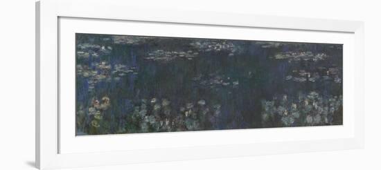 The Water Lilies - Green Reflections, 1914-26 (oil on canvas)-Claude Monet-Framed Giclee Print