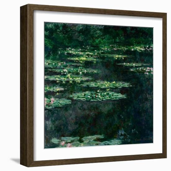 The Water Lilies (Les Nymphéa)-Claude Monet-Framed Giclee Print