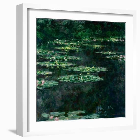 The Water Lilies (Les Nymphéa)-Claude Monet-Framed Giclee Print