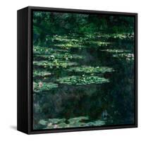 The Water Lilies (Les Nymphéa)-Claude Monet-Framed Stretched Canvas