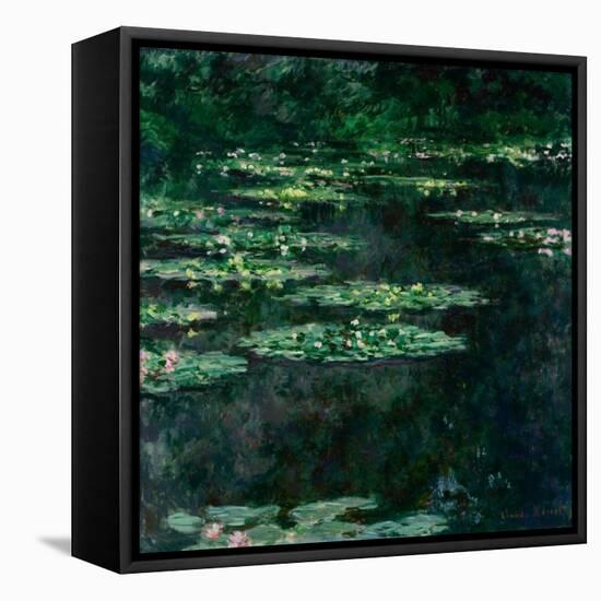 The Water Lilies (Les Nymphéa)-Claude Monet-Framed Stretched Canvas