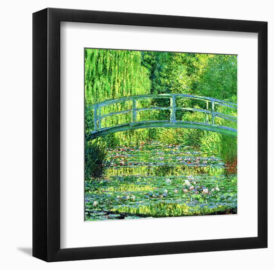 The Water Lilly Pond, Green Harmony-Claude Monet-Framed Giclee Print