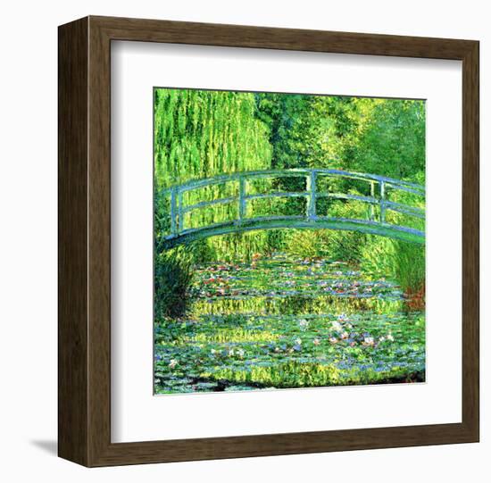 The Water Lilly Pond, Green Harmony-Claude Monet-Framed Giclee Print