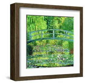 The Water Lilly Pond, Green Harmony-Claude Monet-Framed Giclee Print