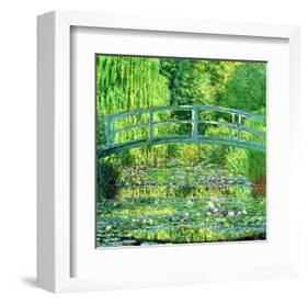 The Water Lilly Pond, Green Harmony-Claude Monet-Framed Giclee Print